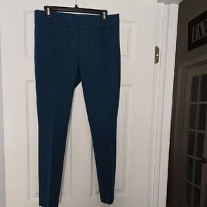 Ann Tqylor LOFT Teal Blue Ankel Pants Size 4